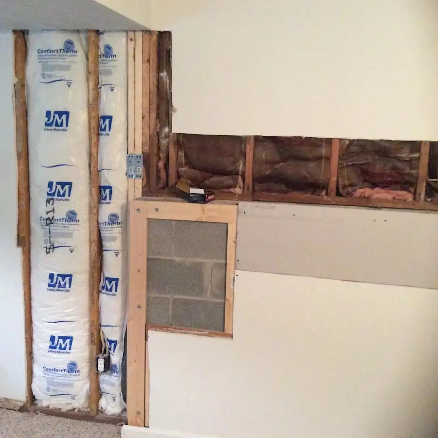Wall insulation replacement during Structural Drying in Esopus
